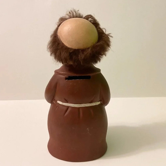 Vintage Monk Friar This Is My Bank Thou Shalt  Not Steal Ceramic Coin Bank - Picture 3 of 8
